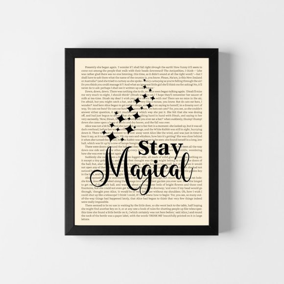 Motivational Book Page Art Print- Stay Magical - Picture 3 of 4